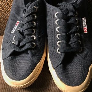 Gently worn 39.5 superga navy sneakers